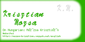 krisztian mozsa business card